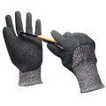 NMSAFETY coupe 5 Liner latex noir 3/4 gants de sécurité enduits